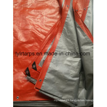 Orange/Silver PE Tarpaulin Sheet, China Finished Tarpaulin Cover